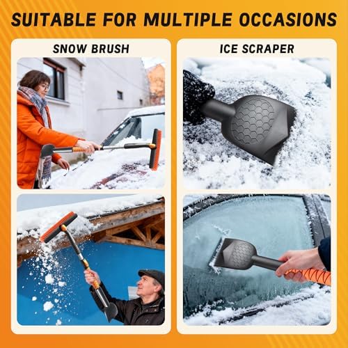 45" Extendable Snow Brush for Car Windshield, Military-Grade Sturdy Large Ice - Image 6