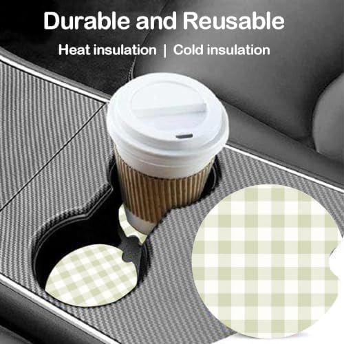 Ceramic Car Coasters – Absorbent Car Cup Holder Coaster Set - Image 2