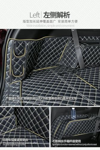 Trunk Mat Cadillac XT6 7 Seat Black w/Black Stitching - Image 3