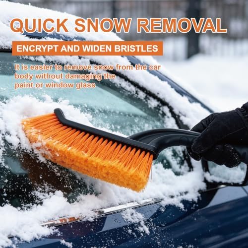 27" Car Snow Brush and Ice Scraper 2 Pack, Detachable Snow Removal Tool - Image 3
