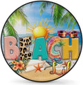 Summer Beach Blue Spare Tire Cover Dust-Proof Wheel Protector by Unknown