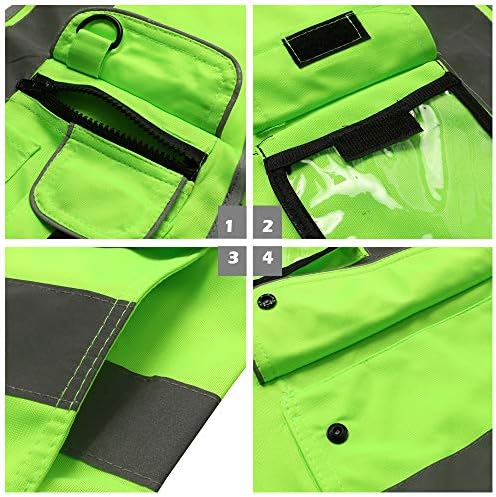 XIAKE 9 Pockets Class 2 High Visibility Reflective Safety Vest - Image 4