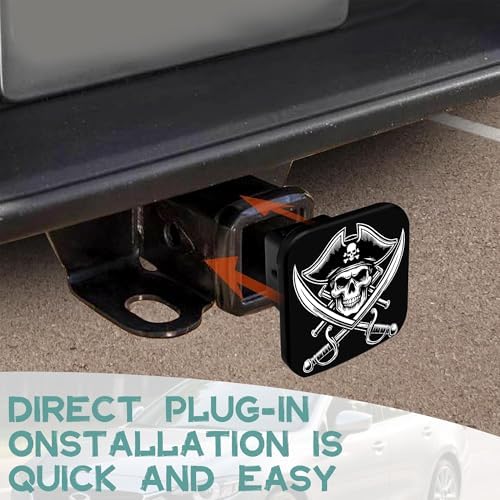 Trailer Hitch Cover, Pirates Skull Head - Image 6