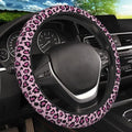 Pink Leopard Print Elastic Steering Wheel Cover, Non-Slip Breathable Neoprene by Unknown