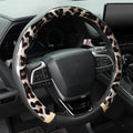 KAFEEK Dark Brown Leopard Print Steering Wheel Cover by KAFEEK