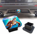 Trailer Hitch Cover, Watercolor Brown Sea Turtle Swimming in Ocean Hitch Cover by Unknown