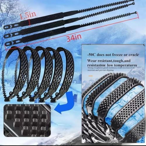 Tire Zip Ties for Snow Adjustable Anti-Skid Winter Car Grips - Image 5