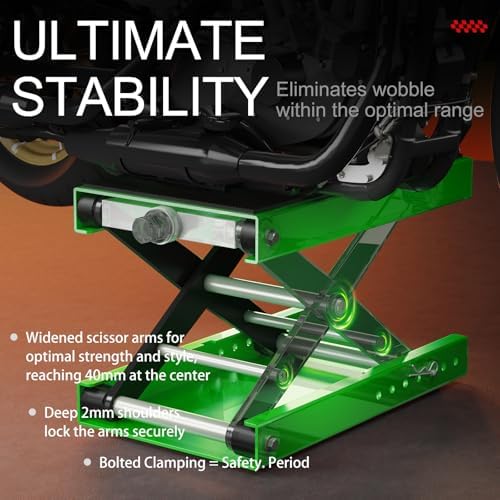 Aluminum Motorcycle Scissor Lift Jack, 1100LBS Heavy Duty - Image 3