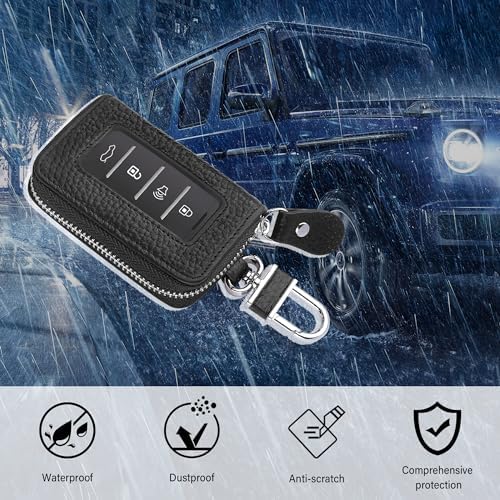 Car Key Fob Case for Replacing Old Key Fob Cover, Genuine Leather Car Key Case - Image 7