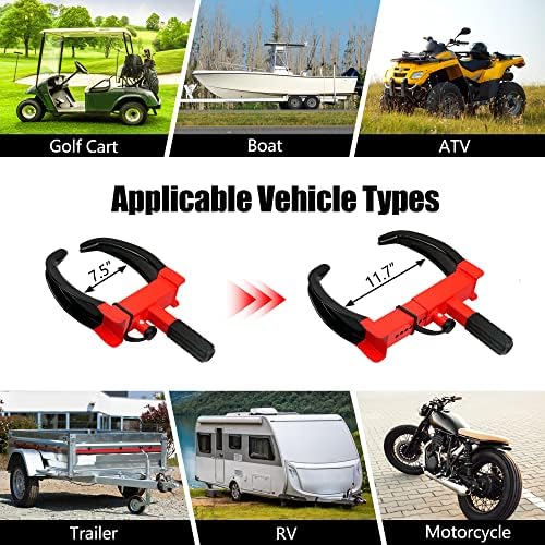 KAYCENTOP Wheel Clamp Lock Tire Lock Anti Theft Lock Fit Most Vehicles Max 11" - Image 4