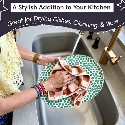 Double-Sided Microfiber Washcloths, Waffle Weave Kitchen Washcloths - Image 2