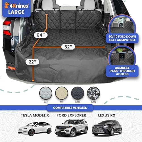 4Knines SUV Cargo Liner for Dogs, Fold Down Seats - Image 3