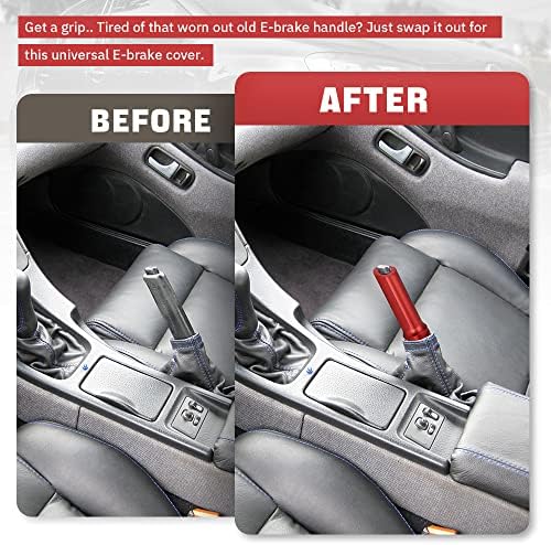Aluminum Handbrake Cover Brake Sleeve Handle Protector Universal Red - Image 4