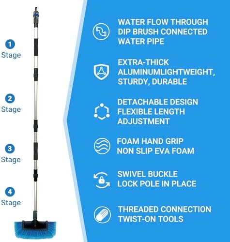 72" Long Handle Car Wash Brush - Image 3