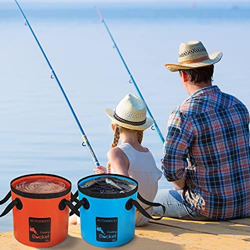 2 Pack Collapsible Bucket 5 Gallon Container Folding Water Bucket Portable Wash - Image 5