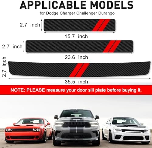 Door Sill Protector for Dodge Durango Challenger Charger Accessories - Image 2