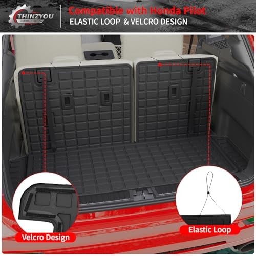 Trunk Mat with Backrest Mat for 2023-2026 Honda Pilot - Image 4