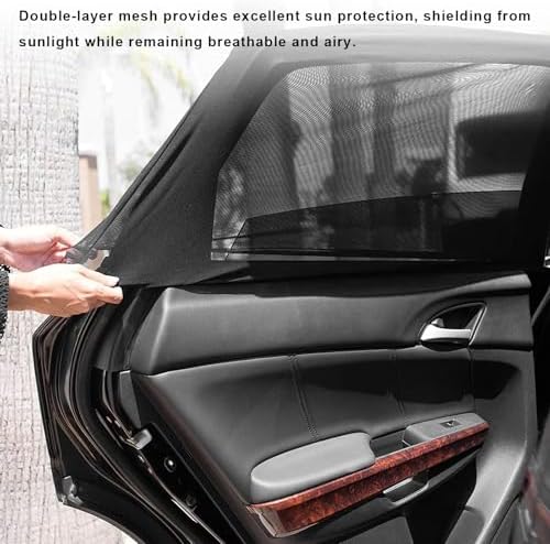 2 PCS Car Window Shades, Double-Layer Automotive Front Side Window Sunshade - Image 4