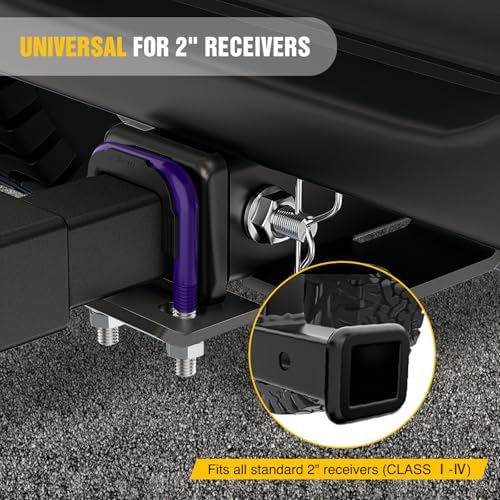 Nilight Trailer Hitch Tightener Anti-Rattle Purple U-Bolt - Image 6