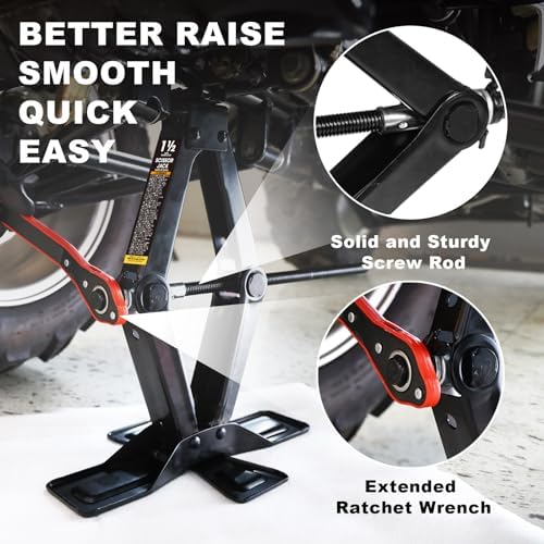 TCE AST10202SU Torin Wide Base Cross Car Scissor Jack: Steel Portable Quick - Image 4