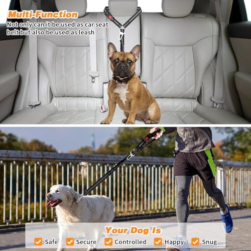 BWOGUE Dog Seat Belt for Car, Headrest Restraint Reflective Bungee, 1 Pack - Image 7