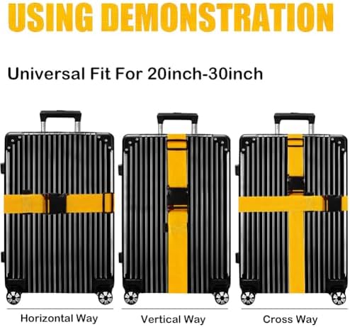 Luggage Straps for Suitcases TSA Approved-2 Pack Bright Personalized Luggage - Image 4