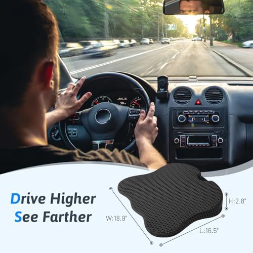 Wedge Car Seat Cushion for Driving for Better Visibility & Sciatica Relief - Image 2