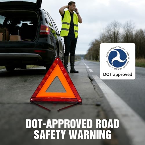 XOOL Emergency Warning Triangle Kit – Roadside Safety Kit - Image 3