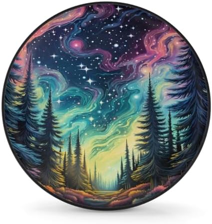 Forest Galaxy Rainbow Spare Tire Cover Waterproof Dust-Proof Spare Wheel Covers by Unknown