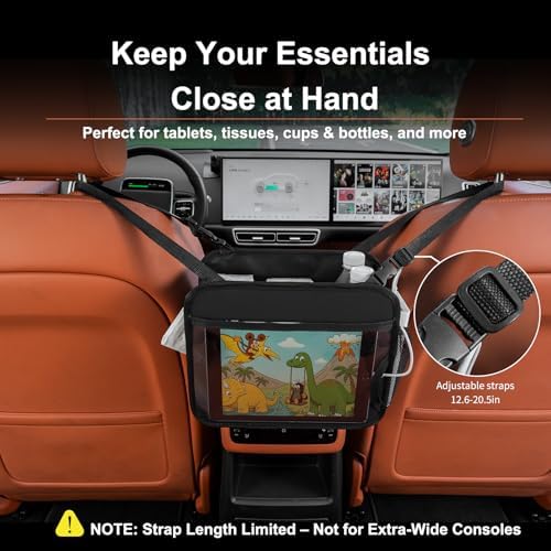 Car Organizer Bag for Back Seat Front Seat or Between Seats Premium PU Leather - Image 4