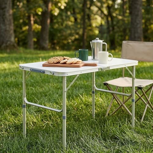 3ft Aluminum Folding Table, Portable Camping Table - Image 2