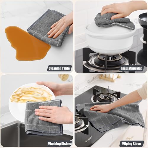 Homaxy Microfiber Kitchen Towels and Dishcloths Sets, 16 Pack - Image 5