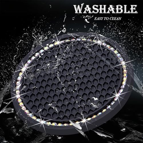4PCS Bling Cup Holder Coaster, 2.75 Inch Auto Car Cup Holder Insert Coasters - Image 5