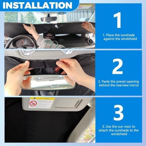 Car Windshield Sun Shade, Foldable Sun Shade - Image 5