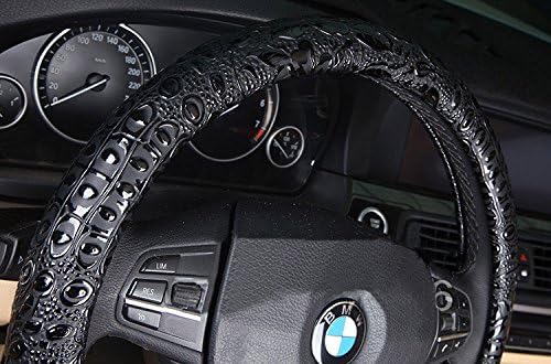 Comfort Leather Auto Car Steering Wheel Cover, Grip Anti Slip 15 Inch - Image 5