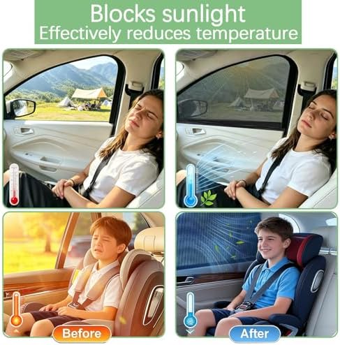2 Pack 42.5"x21.5" Car Front Side Window Sunshades, Stroller Window Sunshades - Image 5