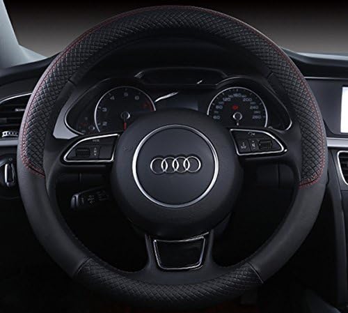 Auto Car Leather Steering Wheel Cover Anti Slip Wrap 15" - Image 2