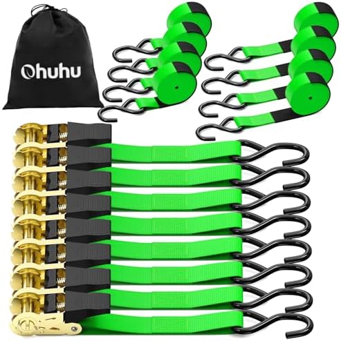Ohuhu Ratchet Tie Down Straps 1" x 15' by Ohuhu
