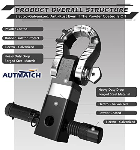 AUTMATCH Hitch Tightener Anti-Rattle Clamp - Image 2