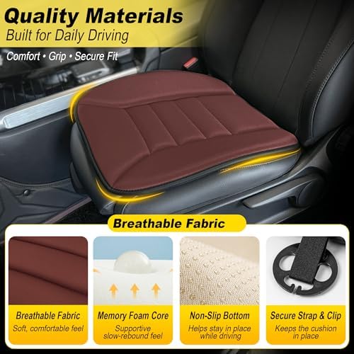 kingphenix 3-Piece Memory Foam Car Seat Cushion Set - Image 6