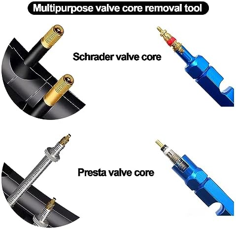 Medsuo Bicycle Valve Core Remover Tool Kit Universal Bike and Car Valve Core - Image 2