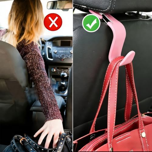 4PCS Car Seat Headrest Hook, Auto Interior Backseat Storage Hook Holder - Image 5