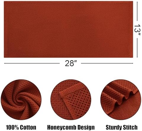 Kitinjoy 100% Cotton Waffle 8-Pack Kitchen Towels - Image 2