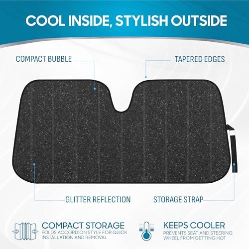 BDK-AS-2511 Front Windshield Shade-Accordion Folding Auto Sunshade - Image 2