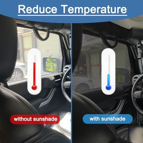 Front Window Sun Shade for Jeep, Breathable Side Window Shades Window Net - Image 4