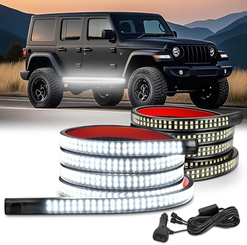 Nilight 2PCS 70 Inch Running Board LED Lights Strip White by Nilight