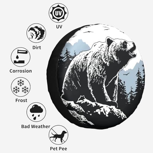 Bear and Mountain Spare Tire Cover Wheel Protectors - Image 5