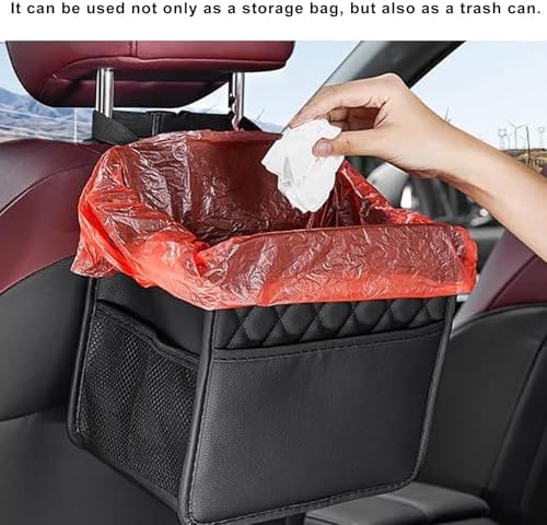Car Back Seat Organizer, Large Capacity Foldable Car Headrest Hanging Organizer - Image 4