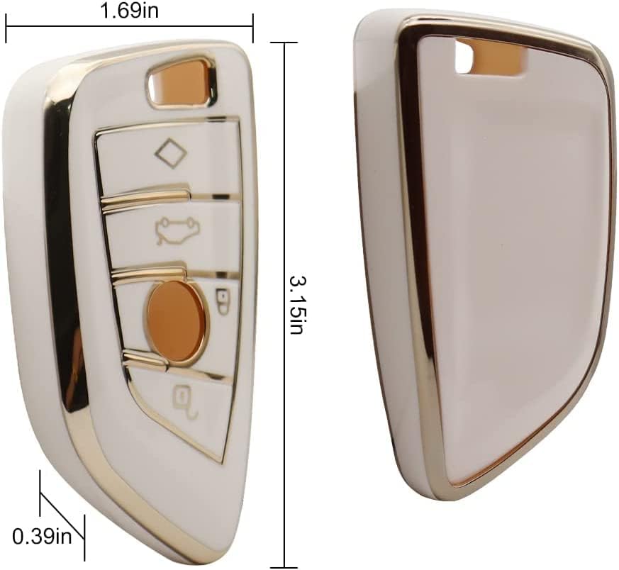 for BMW Key fob Cover with Keychain, Soft Full Protection Key Case - Image 3