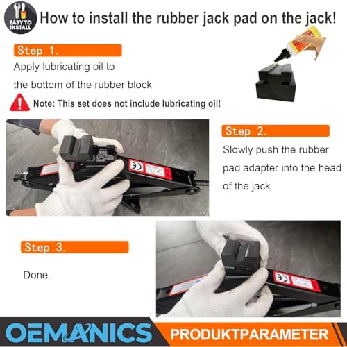 Generic 2 Pack Scissor Jack Pads, Rubber Pinch Weld Frame Rail Protectors - Image 4